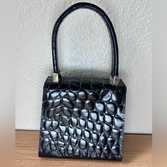 VTG Furla Crocodile-Embossed mini Handbag - Picture 4 of 7